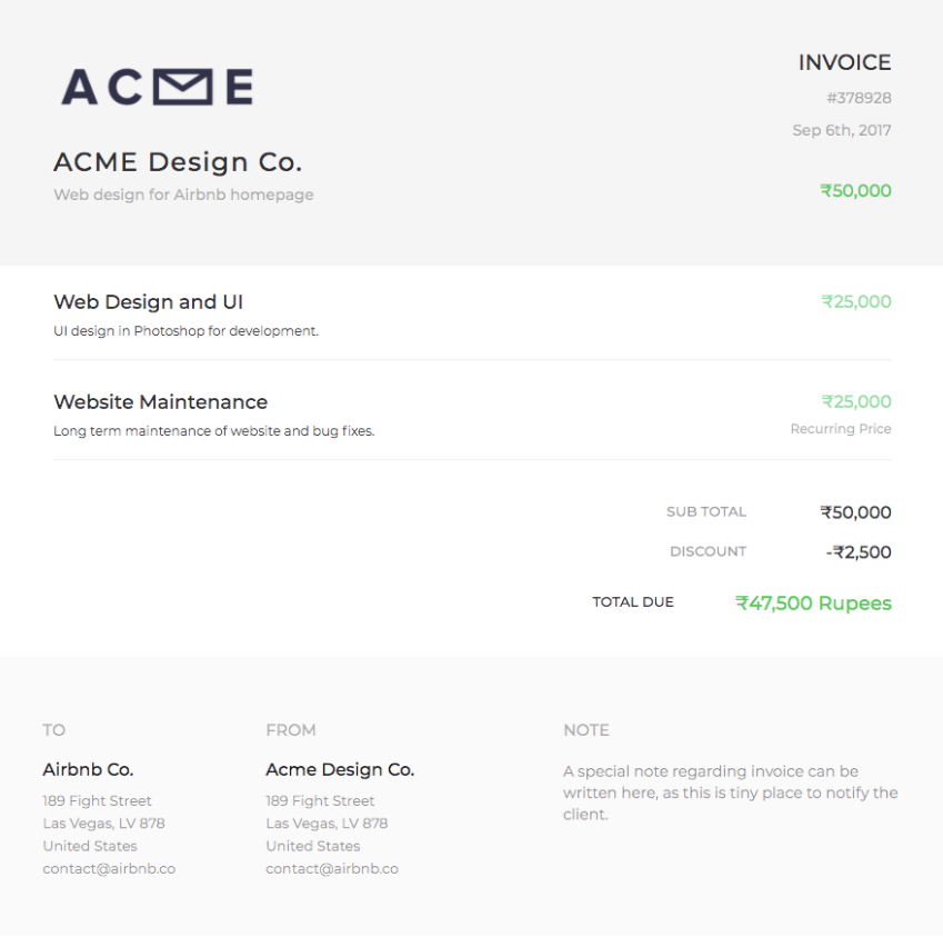 Invoice sample 3 preview image
